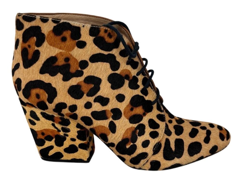 Kate Spade Roger Leopard Booties Calf Hair Womens Size‎ 8 Heels